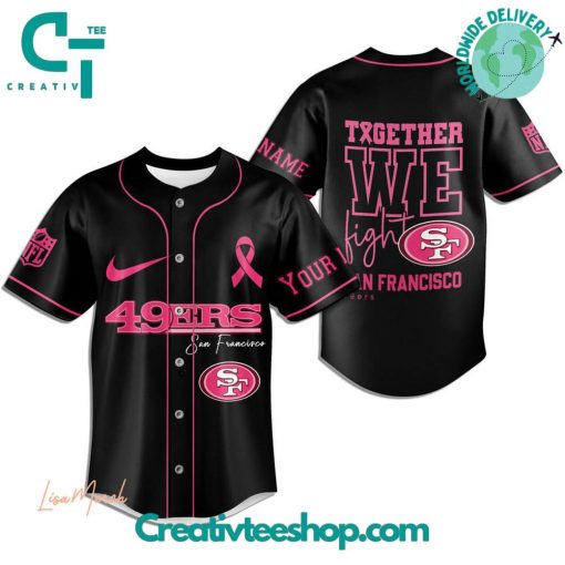 San Francisco 49ers Breast Cancer Together We Fight Baseball Jersey