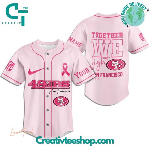 San Francisco 49ers Breast Cancer Together We Fight Baseball Jersey