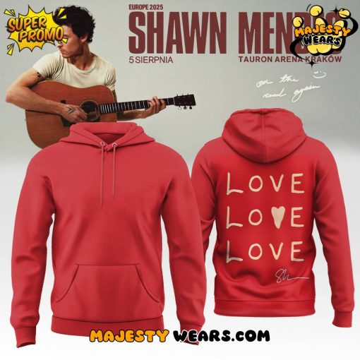 Shawn Mendes “On The Road Again” Special Red Hoodie