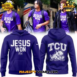 TCU Horned Frogs x Jesus Won Special Purple Hoodie