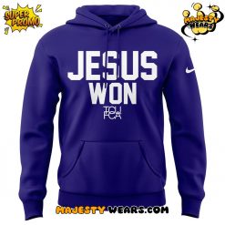 TCU Horned Frogs x Jesus Won Special Purple Hoodie