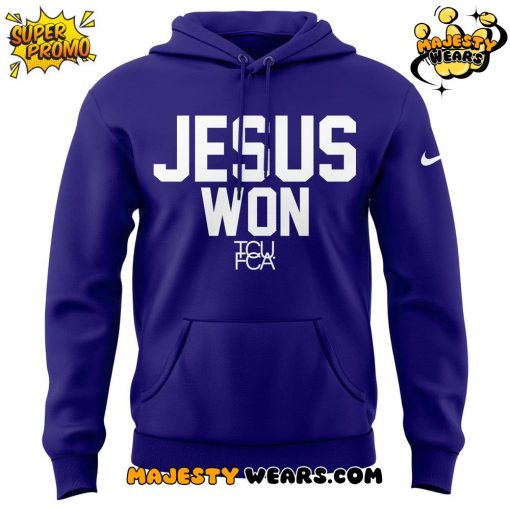 TCU Horned Frogs x Jesus Won Special Purple Hoodie