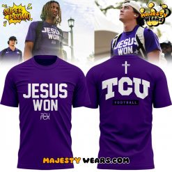 TCU Horned Frogs x Jesus Won Special Purple Tee
