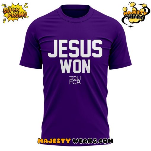 TCU Horned Frogs x Jesus Won Special Purple Tee