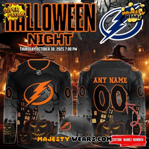 Tampa Bay Lightning 2025 Halloween Night Custom Hockey Jersey
