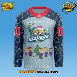 Toledo Walleye Peanuts Christmas Custom Hockey Jersey