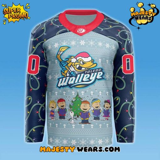 Toledo Walleye x Peanuts Christmas Night 2025 Custom Hockey Jersey