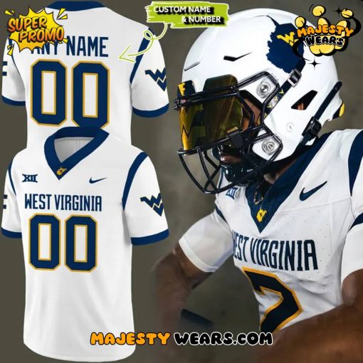 West Virginia Mountaineers ”White Out” Gameday Custom Football Jersey