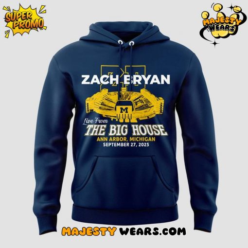 Zach Bryan x Michigan Wolverines Tour “The Big House” 2025 Special Hoodie