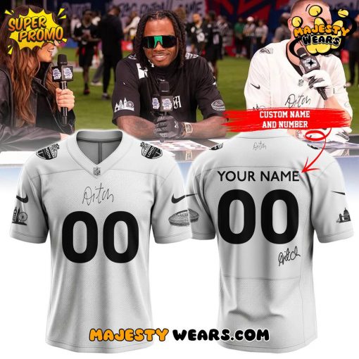 Aitch x NFL London Game Custom Football Jersey – White
