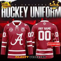 Alabama Crimson Tide 20th Anniversary Custom Hockey Jersey