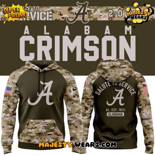 Alabama Crimson Tide Salute To Service Camo Hoodie
