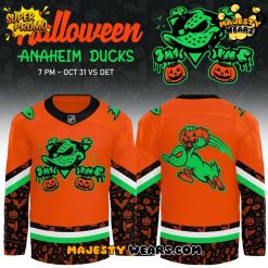Anaheim Ducks 2025 Halloween Night Custom Hockey Jersey Anaheim Ducks 2025 Halloween Night Custom Hockey Jersey