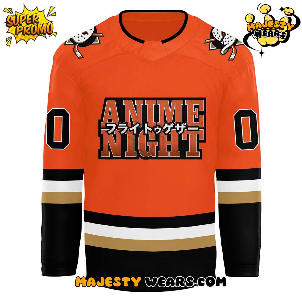 Anaheim Ducks Anime Night Custom Hockey Jersey Anaheim Ducks Anime Night Custom Hockey Jersey