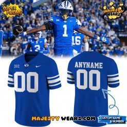 BYU Cougars Woodmark Royal Custom Football Jersey