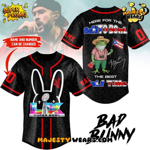 Bad Bunny Here For The Benito Bowl The Best Half Time 2025 Baseball Jersey