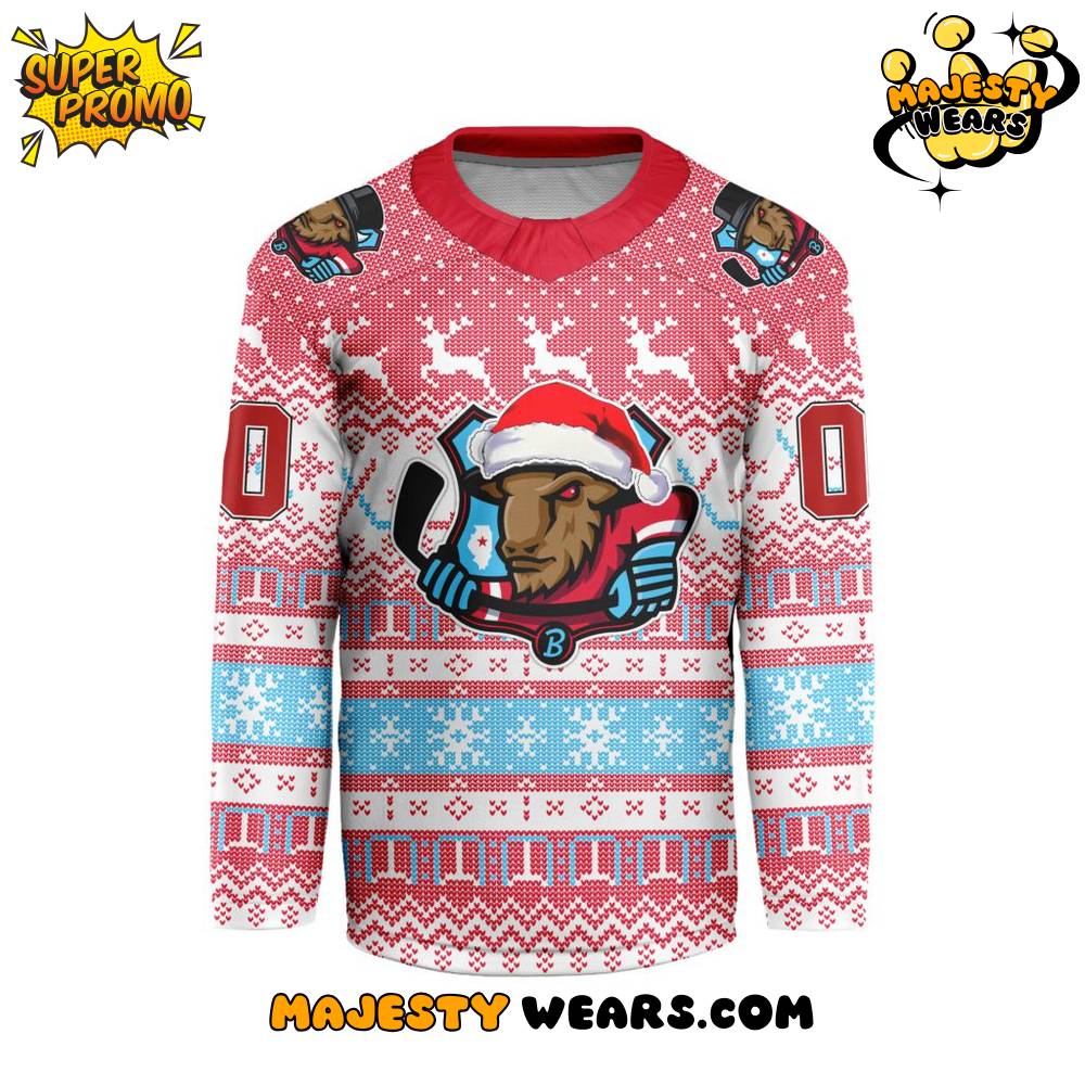 Bloomington Bison Christmas Design Hockey Jersey Bloomington Bison Christmas Design Hockey Jersey