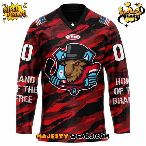 Bloomington Bison Military Appreciation Night Custom Hockey Jersey