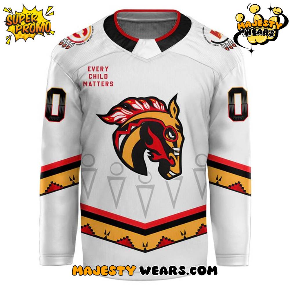 Calgary Wranglers 2025 Indigenous Night Custom Hockey Jersey Calgary Wranglers 2025 Indigenous Night Custom Hockey Jersey