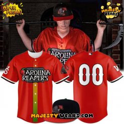 Carolina Reapers Red Wordmark Custom Baseball Jersey