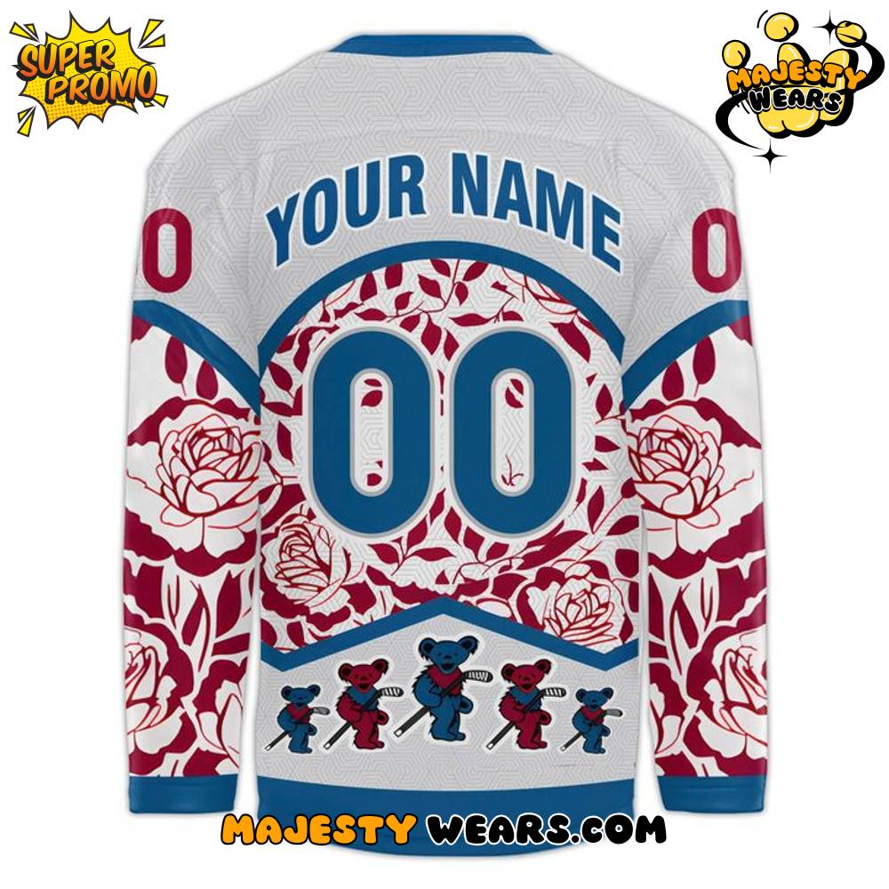 Colorado Avalanche x Grateful Dead Night Custom Hockey Jersey Colorado Avalanche x Grateful Dead Night Custom Hockey Jersey