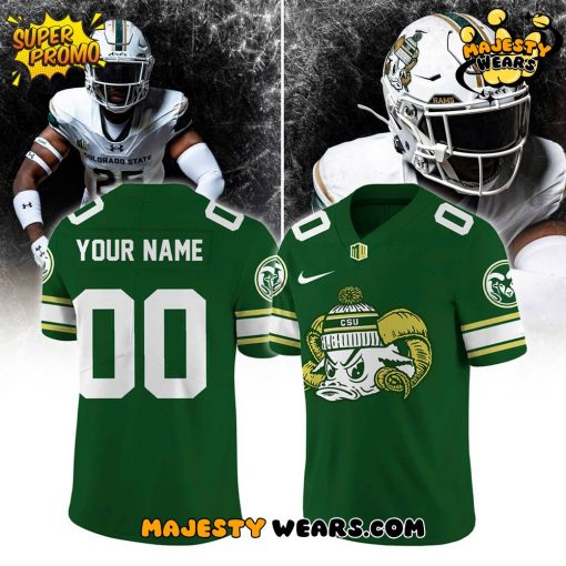 Colorado State Rams “SNOW DAYS” Custom Football Jersey – Green