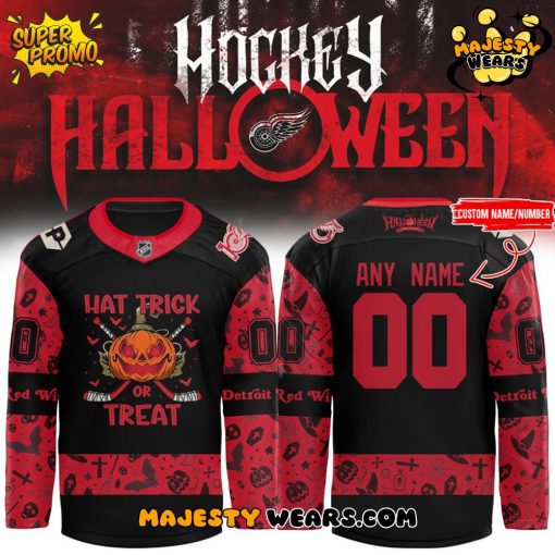 Detroit Red Wings 2025 Halloween Night Custom Hockey Jersey