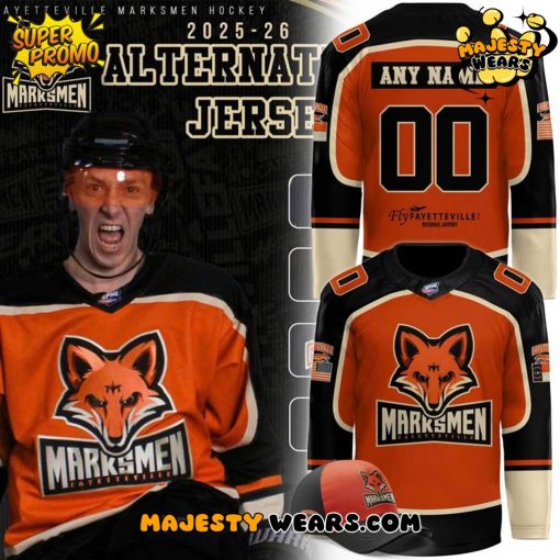 Fayetteville Marksmen 2025-26 Alternate Custom Hockey Jersey