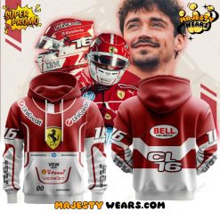 Ferrari Charles Leclerc Premium F1 Helmet Special Hoodie