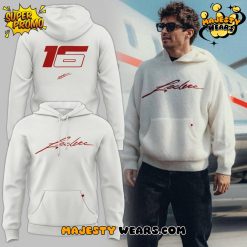 Ferrari F1 Charles Leclerc Signature White Hoodie – Limited Edition