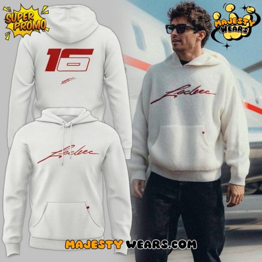 Ferrari F1 Charles Leclerc Signature White Hoodie – Limited Edition