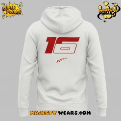 Ferrari F1 Charles Leclerc Signature White Hoodie Limited Edition