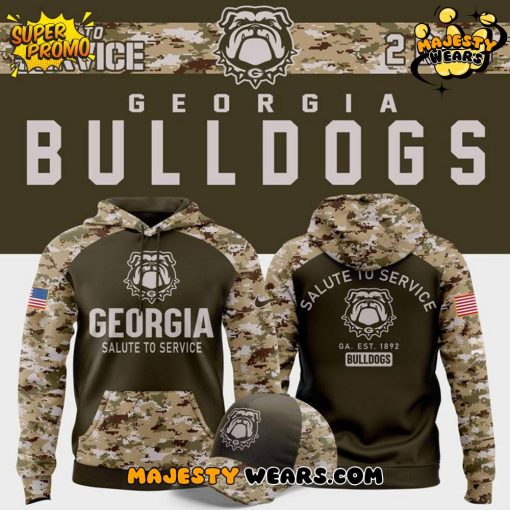 Georgia Bulldogs Salute to Service 2025 Camo Hoodie