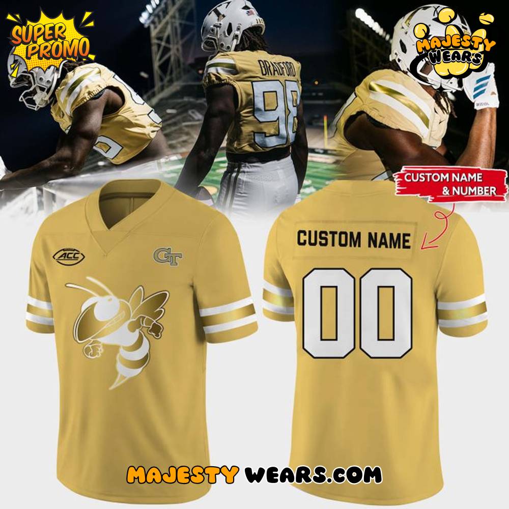 Georgia Tech Yellow Jackets Special New Gold Football Jersey Georgia Tech Yellow Jackets Special New Gold Football Jersey