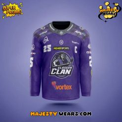 Glasgow Clan 2025/26 Pre-season Custom Hockey Jersey – Purple