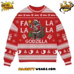 Godzilla Fa La La La Ugly Christmas Sweater