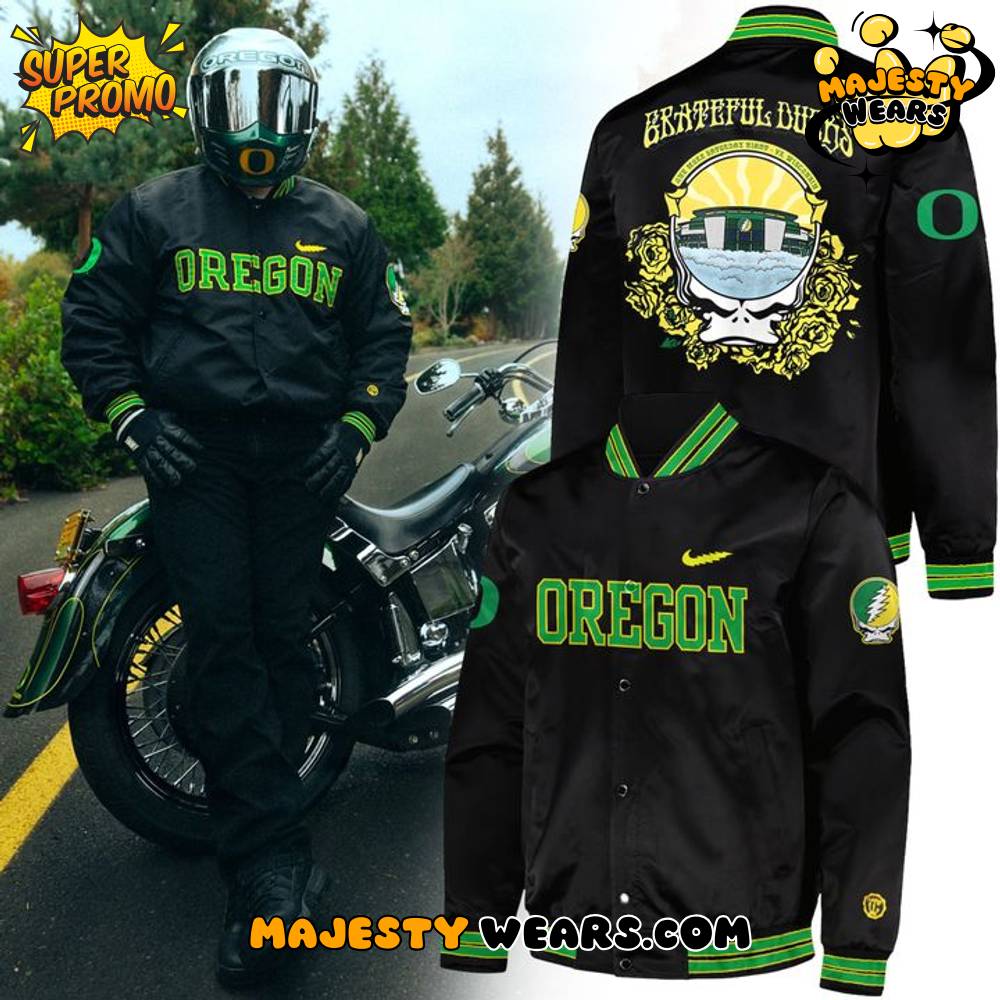 Grateful Dead x Oregon Duck Football Special Bomber Jacket Grateful Dead x Oregon Duck Football Special Bomber Jacket