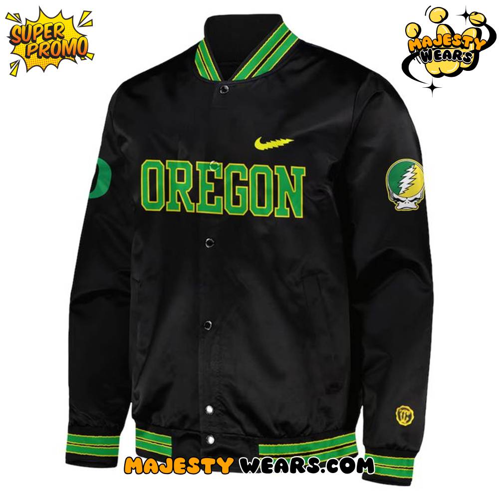 Grateful Dead x Oregon Duck Football Special Bomber Jacket Grateful Dead x Oregon Duck Football Special Bomber Jacket