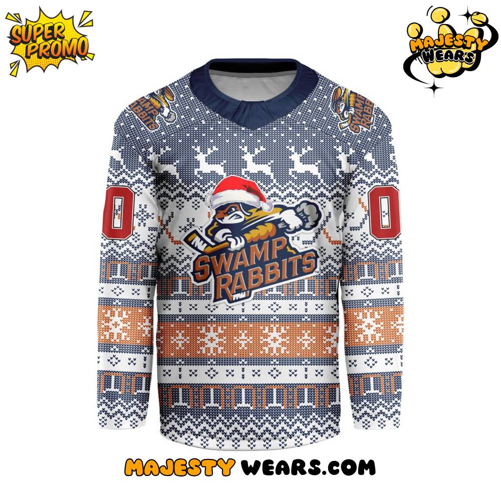 Greenville Swamp Rabbits Christmas Design Hockey Jersey Greenville Swamp Rabbits Christmas Design Hockey Jersey