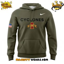 Iowa State Wrestling Veterans Day Special Green Hoodie