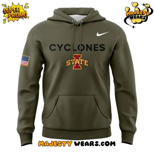Iowa State Wrestling Veterans Day Special Green Hoodie