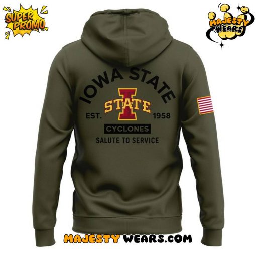 Iowa State Wrestling Veterans Day Special Green Hoodie