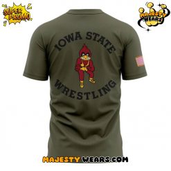 Iowa State Wrestling Veterans Day Special Green Shirt