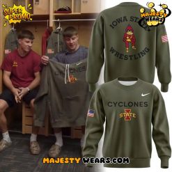 Iowa State Wrestling Veterans Day Special Green Sweatshirt