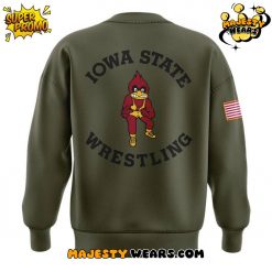 Iowa State Wrestling Veterans Day Special Green Sweatshirt