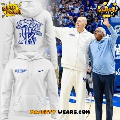 Kentucky Wildcats 2025 Coach Mark Pope White Hoodie