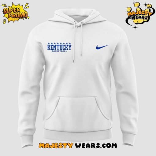 Kentucky Wildcats 2025 Coach Mark Pope White Hoodie
