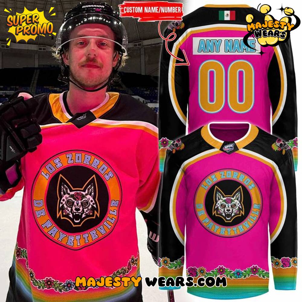 Los Zorros De Fayetteville 2025 Dia de los Muertos Custom Hockey Jersey Los Zorros De Fayetteville 2025 Dia de los Muertos Custom Hockey Jersey
