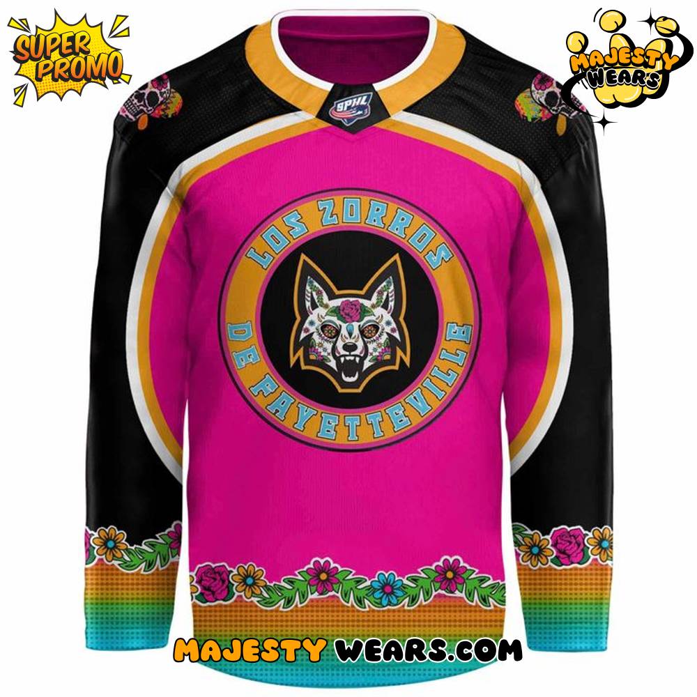 Los Zorros De Fayetteville 2025 Dia de los Muertos Custom Hockey Jersey Los Zorros De Fayetteville 2025 Dia de los Muertos Custom Hockey Jersey