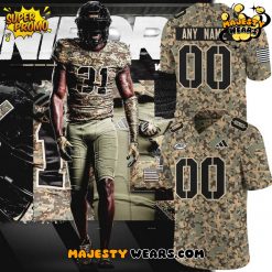 Miami Hurricanes Military Camo Mode Custom Football Jersey